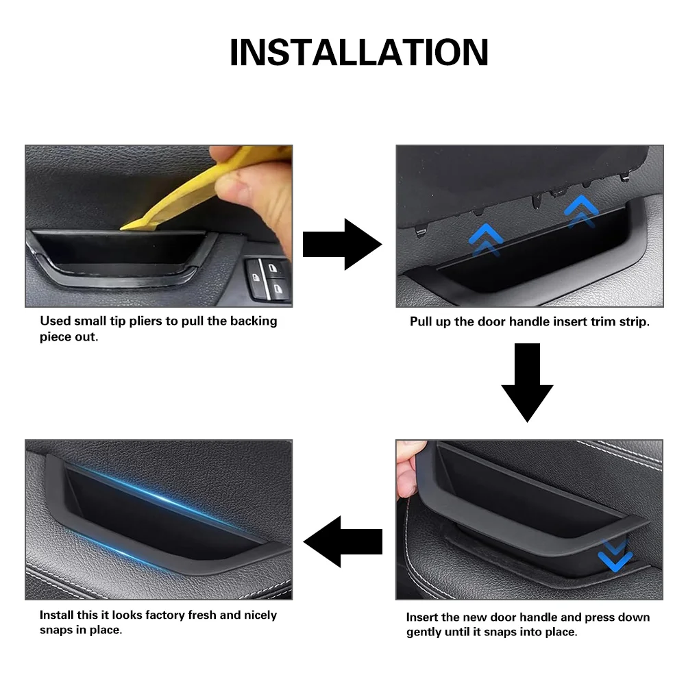 Carbon Pattern Interior Driver Side Door Pull Handle Storage Box Cover For BMW X3 F25 2010-2016 For X4 F26 2014-2017 LHD only