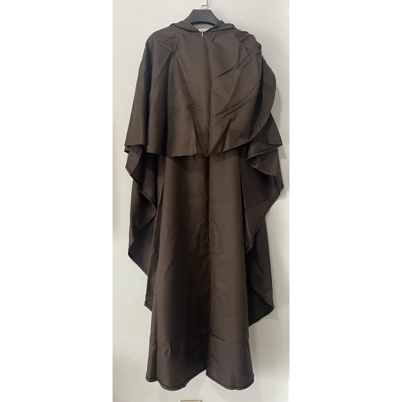 Medieval Vintage Cloak Coat Knight Windproof Long Cape Monk Hooded Robe Halloween Stage Show Costumes For Men