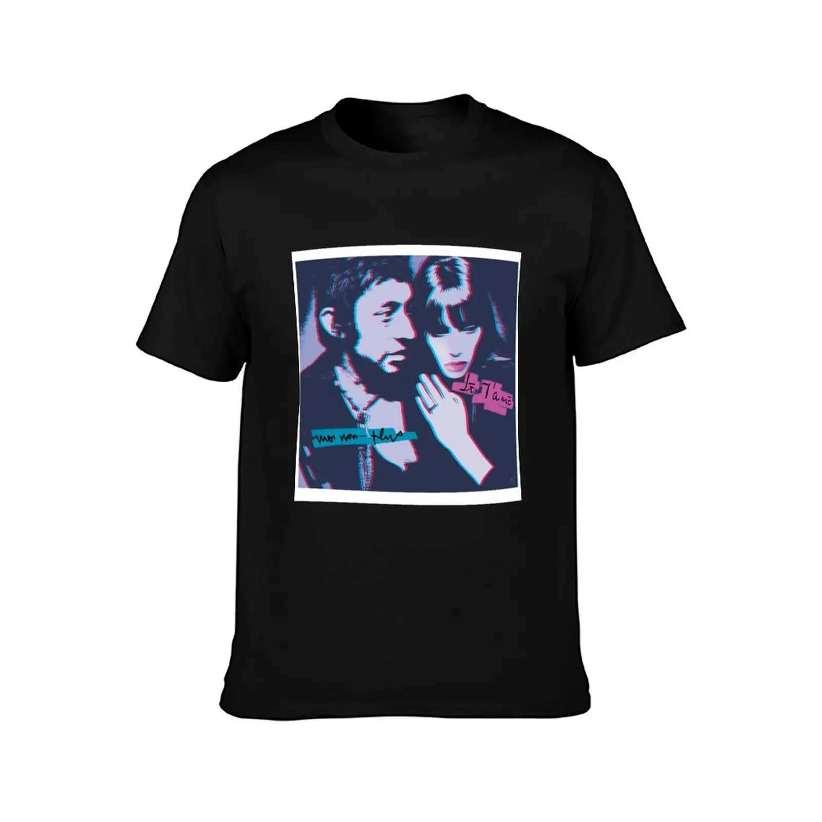 Serge Gainsbourg & Jane Birkin Je t'aime moi non plus T-Shirt Summer Casual Cotton Tee Oversized Streetwear Tops 100% Cotton