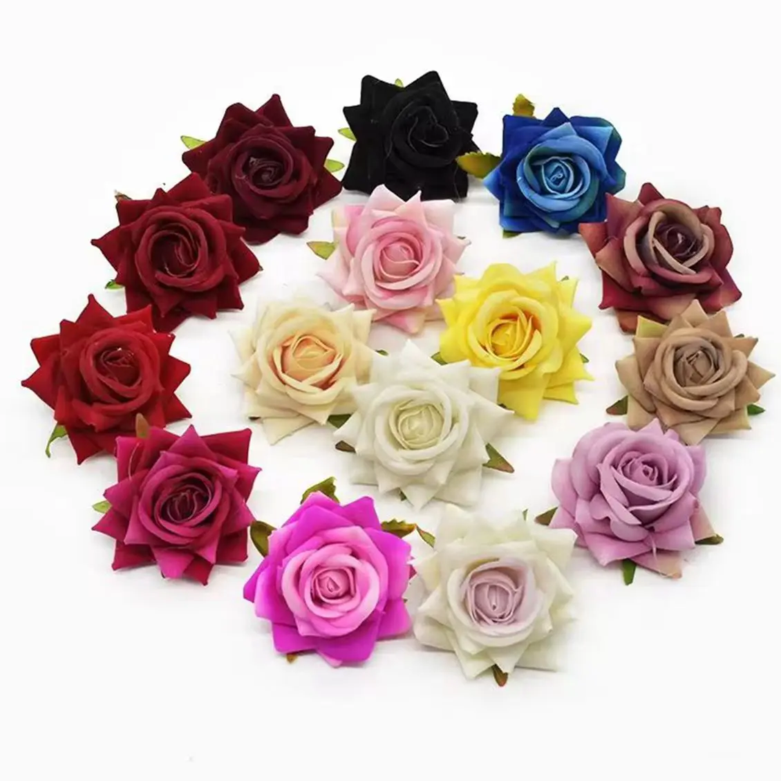 

50/100Pcs Artificial flower Silk Rose Wedding Decor Christmas Wreath Home Outdoor Garden diy gift box scrapbook brooch wholesale