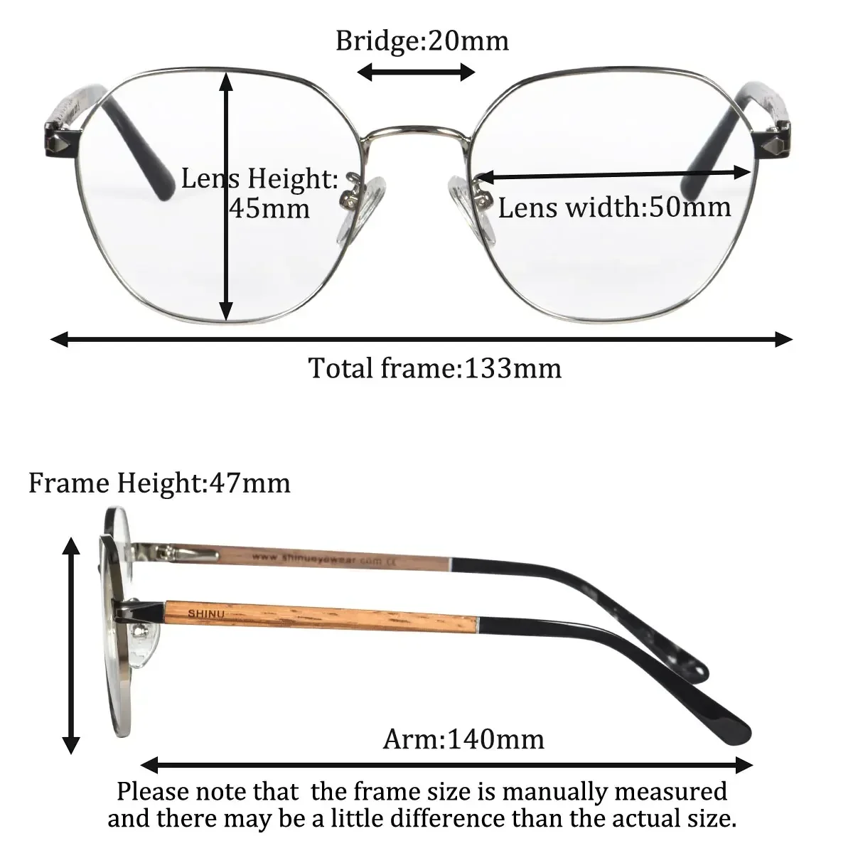 SHINU Prescription Glasses Men Progressive Multifocal See Near And Far Eyeglasses Luxury Designer Wooden Temples Fast Shipping