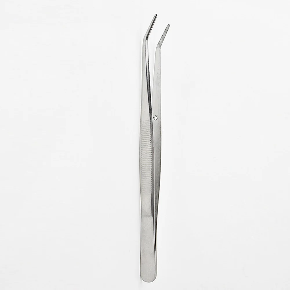 

1Pcs Dental Cotton Tweezers Stainless Steel Surgical Serrated Curved Tweezer Pick Up Cotton Clip Forcep Surgical Instrument