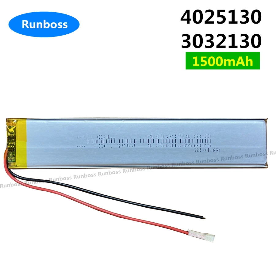 1-10 szt. 3032130 4025130 3.7V 1500mAh akumulator litowo-polimerowa do świateł LED klawiatura Bluetooth wideorejestrator samochodowy GPS PSP