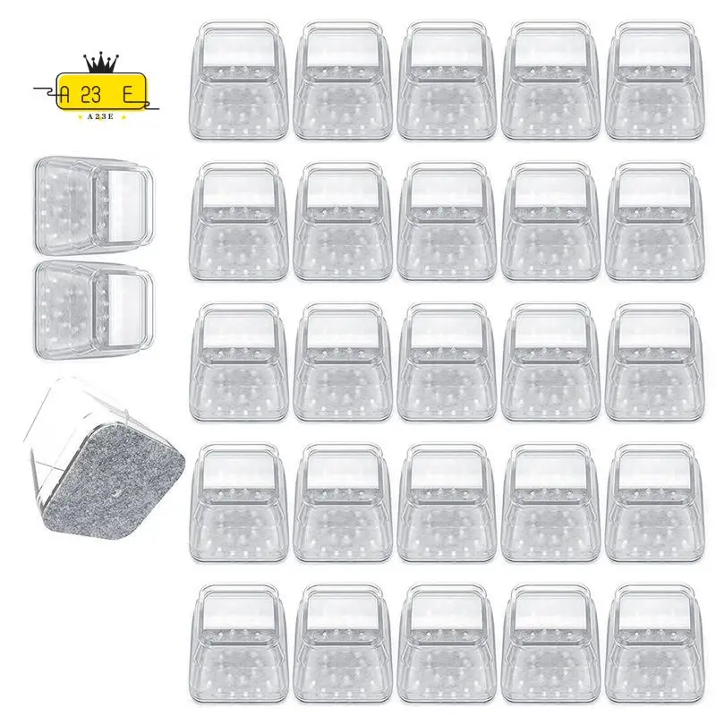 

A23E-Square Chair Leg Floor Protector, Hardwood Floor Furniture Pad, Chair Leg Furniture Slider, Chair Floor Protector