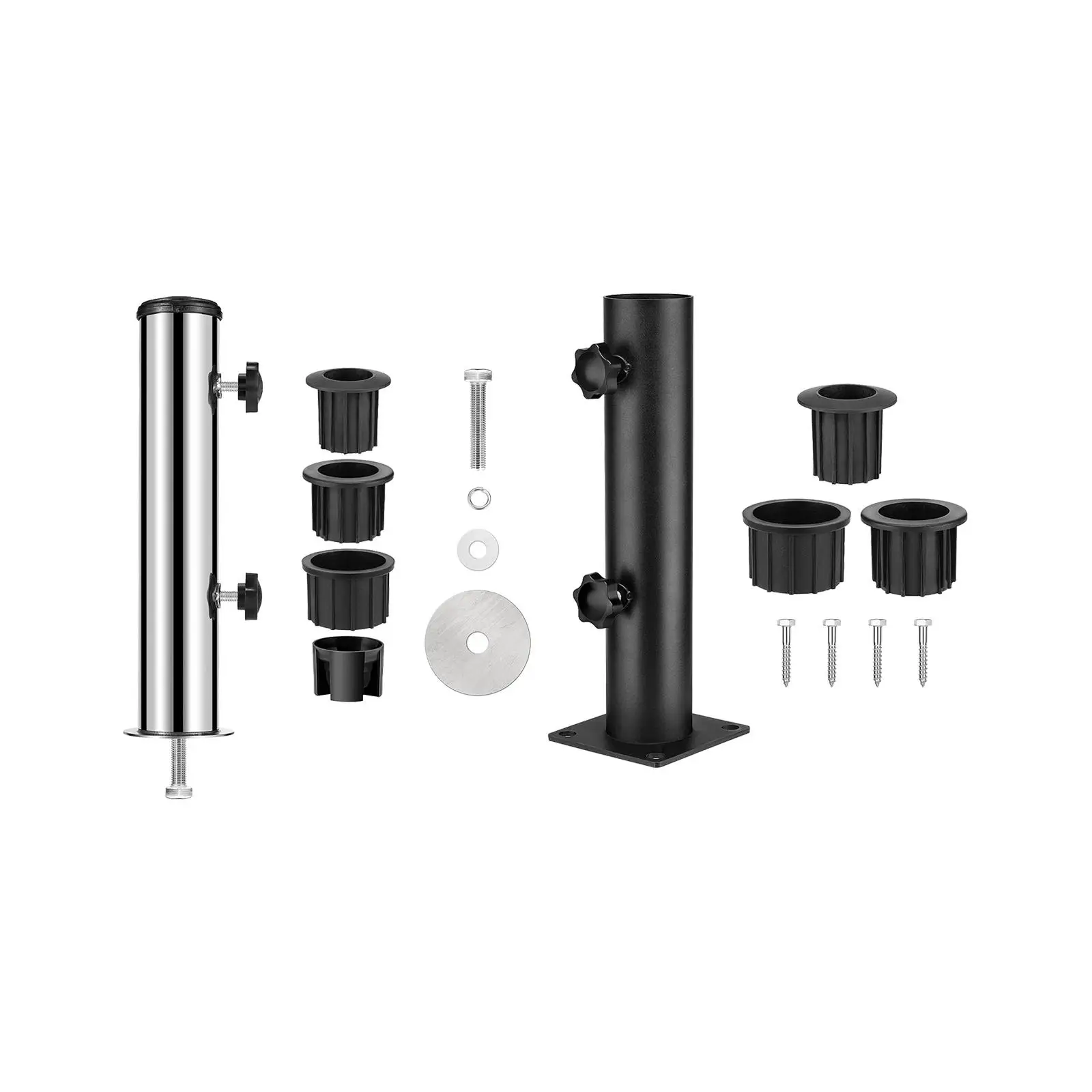 Umbrella Base Stand Tube Umbrella Mount Heavy Duty Umbrella Clamp Replacement Parasol Steel for Docks Lawn Yard Garden Backyard image 4