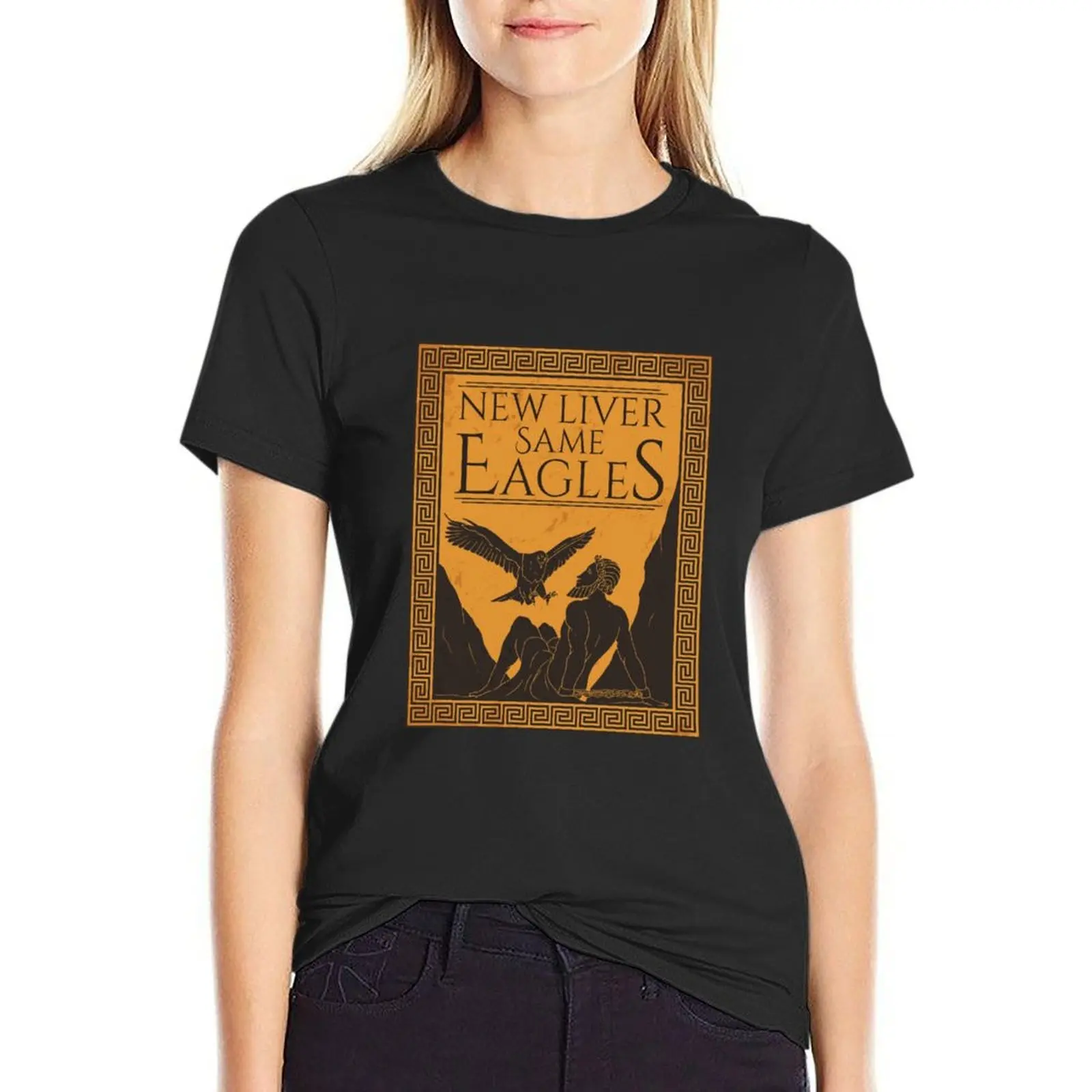 Prometheus Myth New Liver Same Eagles - Greek Mythology T-Shirt summer clothes funny hippie clothes cat shirts for Women