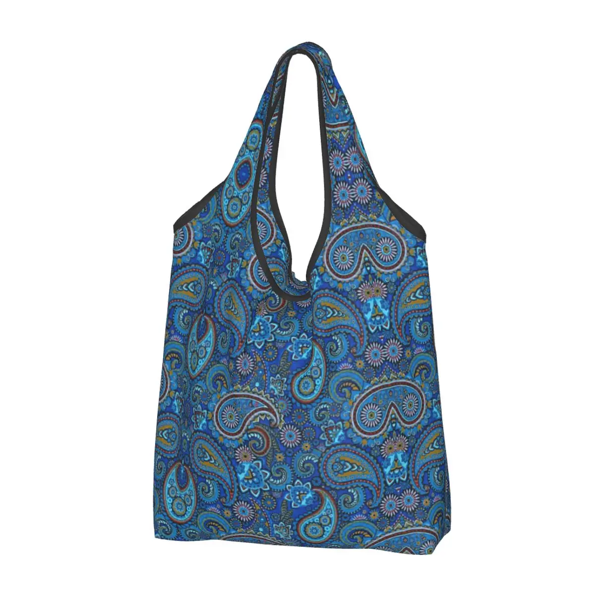 

Kawaii Printing Bohemian Style Bandanna Paisley Pattern Tote Shopping Bags Portable Shopper Shoulder Handbag