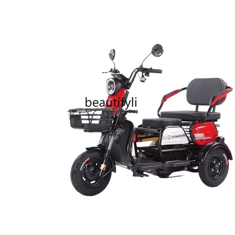 Electric tricycle Baoma household small transportation elderly single and double row battery car0420