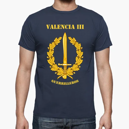 Spanish Legion GOE 3 Valencia Guerrilleros Emblem T-Shirt. Summer Cotton O-neck Men\'s Short Sleeve T-Shirt New S-3XL