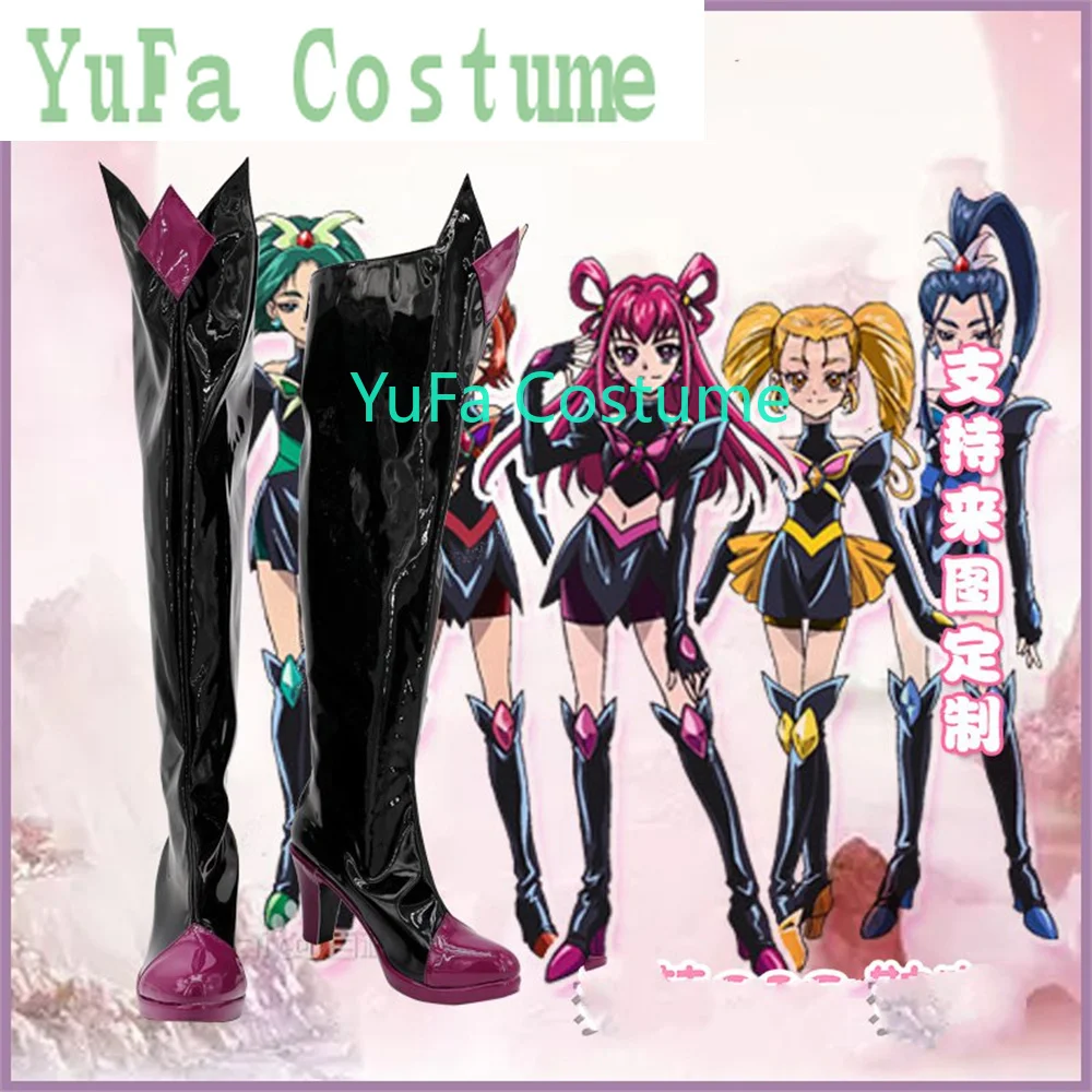 Pretty Cure Precure bad end precure Dark pretty cure Cosplay Shoes Boots Game Anime Halloween Chritmas YuFa Costume