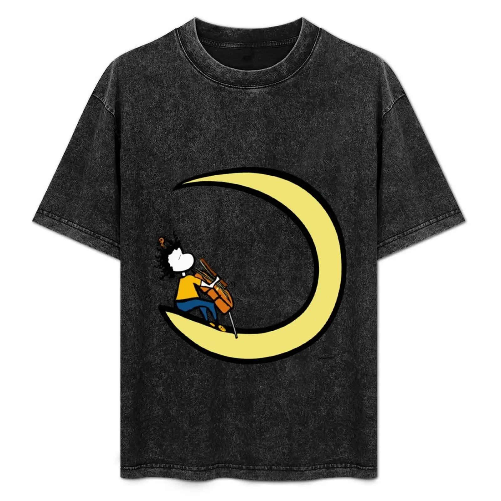 Moon and cello T-Shirt street wear shirts graphic tee essential t shirt mens cotton t 