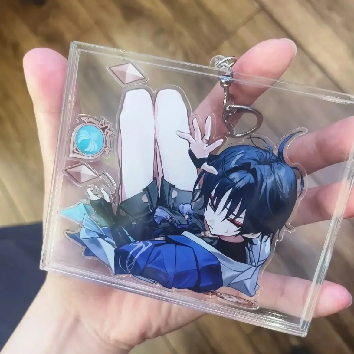 Странники вокруг Genshin Impact, разбросанные солдаты, качающаяся музыка, акриловое просо, высокая красота, креативное украшение сумки-подвески