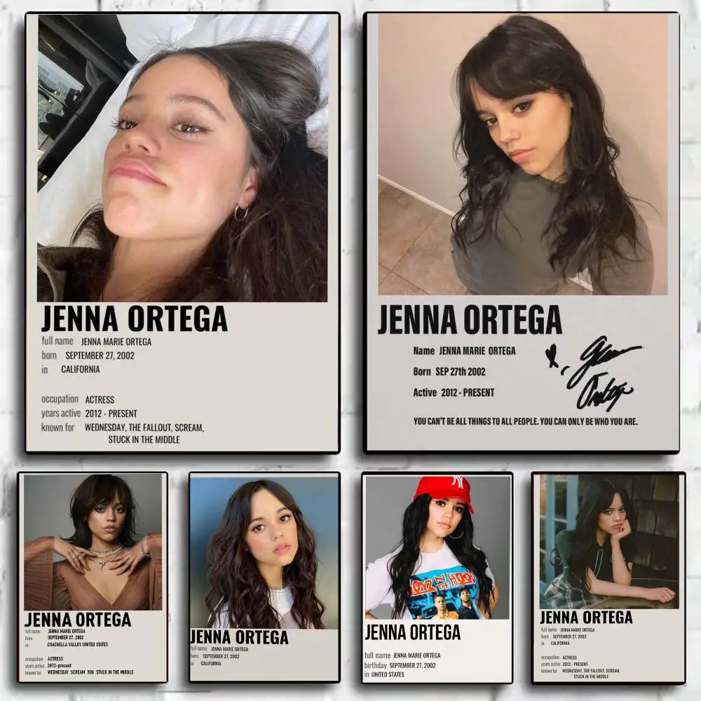 Actor J-Jenna Ortega Poster Modern  Wall Art Aesthetic Minimalist Bedroom Decor Cafe Home Gift