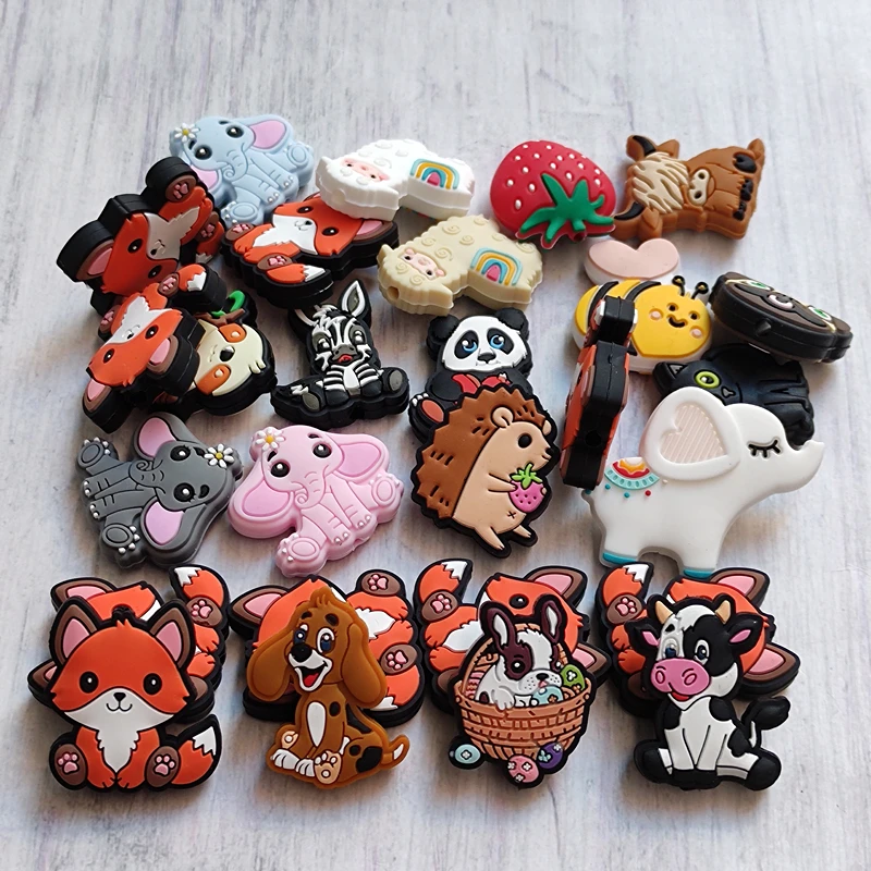 10Pcs New Silicone Beads Food Grade Cartoon Silicone Focal Beads Wholesale DIY Pacifier Chain Beads Bracelet Jewelry Accessories