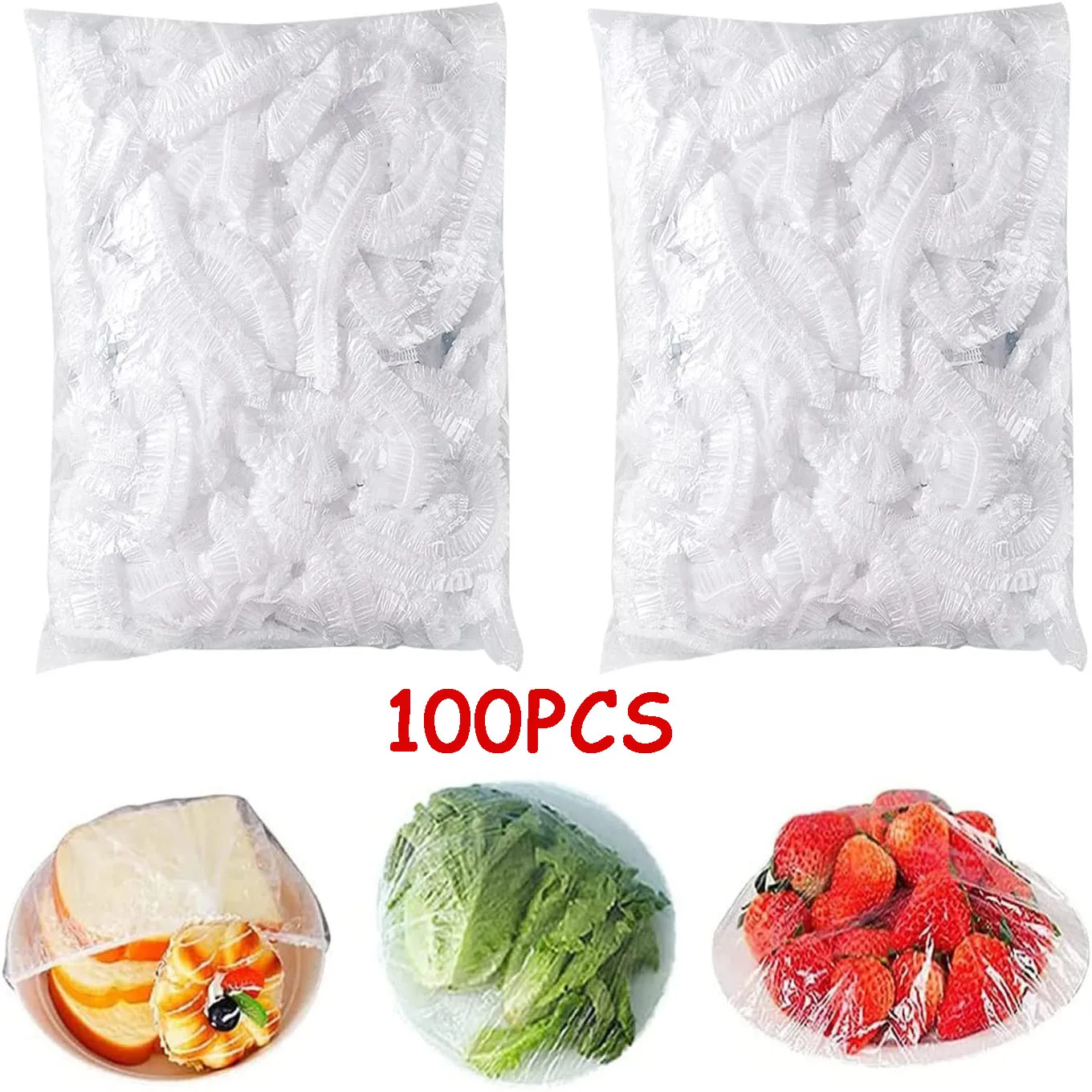 

Disposable Food Cover Food Grade Fruit Vegetable Storage Bag Elastic Plastic Bag Kitchen Fresh Keeping Bag Kitchen Accessories