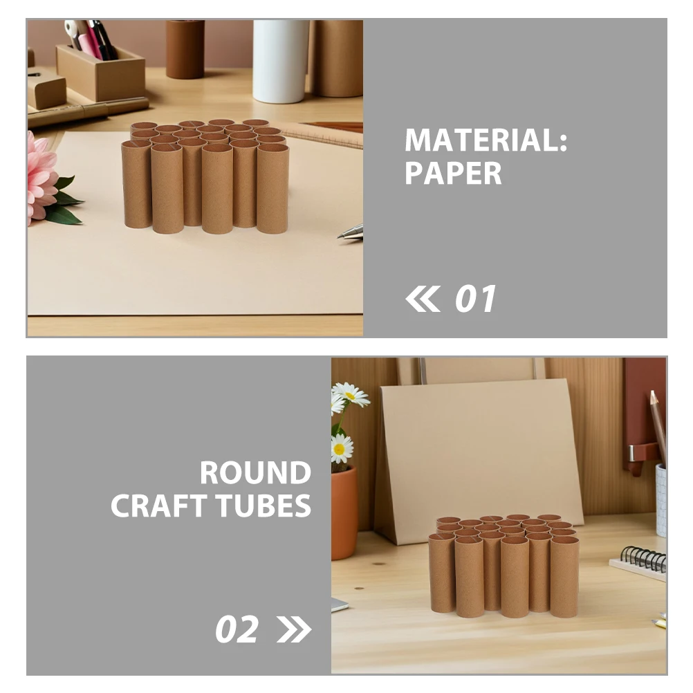 30 قطعة أنابيب الورق المقوى كرافت DIY بها بنفسك المشاريع الحرفية أنابيب ورق مستديرة صغيرة الفصول الدراسية الأنشطة الفنية المواد الحرفية السائبة #2
