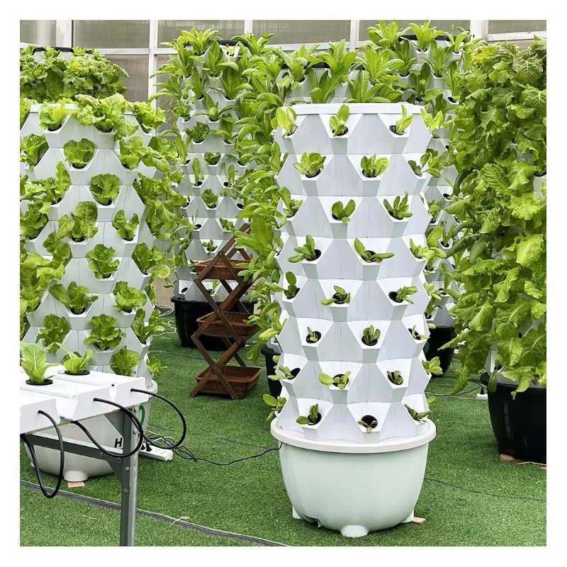 Greenhouse 65L 6-story 48-hole garden vertical agricultural hydroponic tower system
