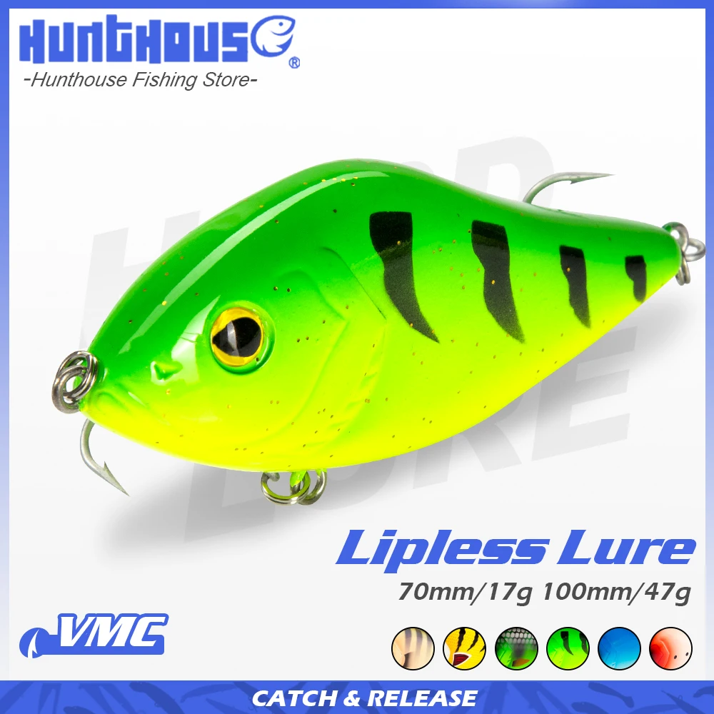 Hunthouse Crankbaits Jerkbait VIB Fishing Lure Freshwater Slow Sinking 7cm/17g 10cm/47g Pike pesca leurre Loud Sound lw130