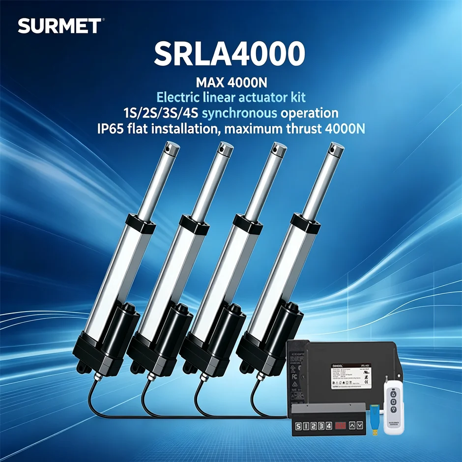 SRLA4000  Electric linear actuator Hall  Synchronous Control System Strokes Available 200mm 300mm 400mm 500mm 800mm