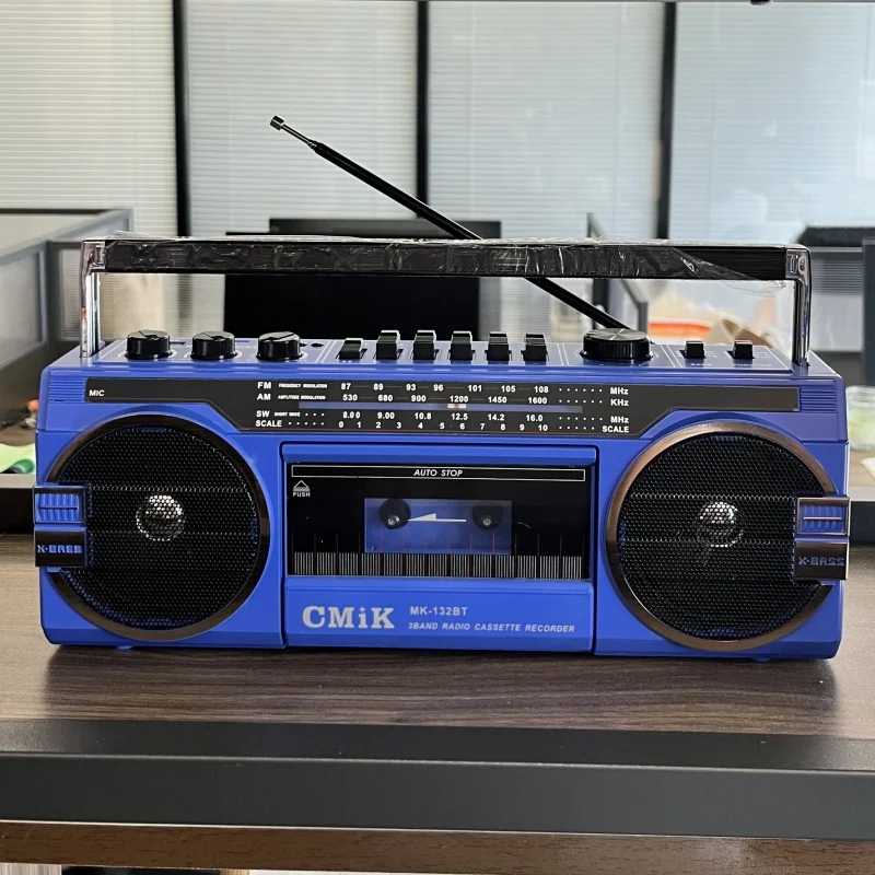 

High Volume AM/FM/SW Full Band Radio Tape Cassette Player Recorder 3 in 1 MP3 Player MusicBox TF/USB Wireless Bluetooth Speaker