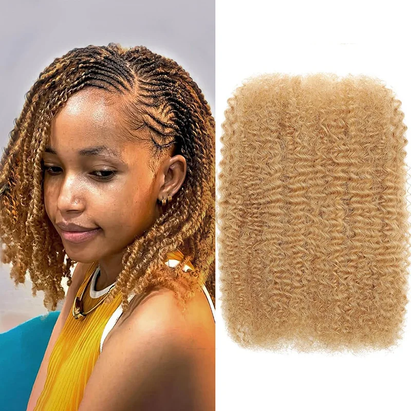 30 g/50 g # 27/30/4/Bug 4C Afro Kinky Bulk Human Hair Extensions Geen Inslag Braziliaanse Remy Bulk voor Locs Micro Twist Vlechten Haar