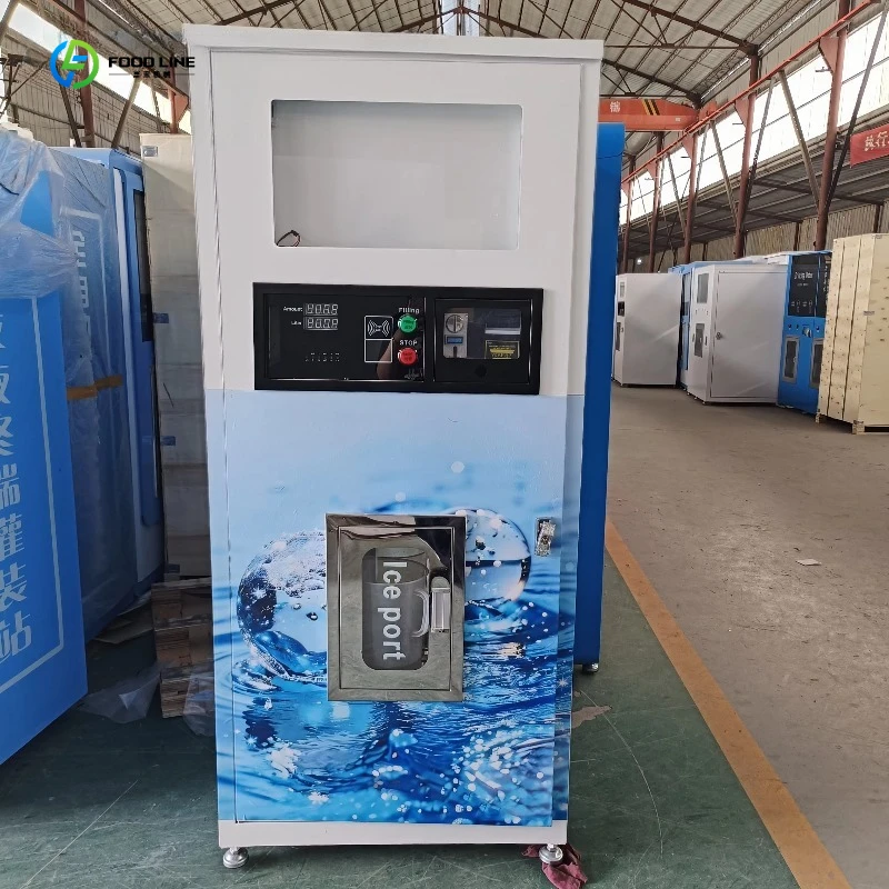 Ice Cube Vending Machine Ice Vending Machine Fast Ice Output For Campground Parking Lot Use FL Customized