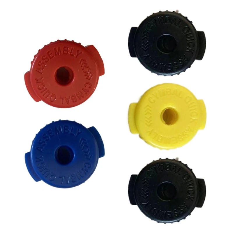 5Pcs Drum Quick Release Nut Plastic Drum Set Quick Release Caps Quick Release Cymbal Nut for Percussion Replacement Parts