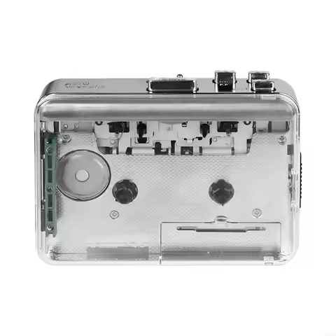 Clear Tape Deck MP3 File Converter USB Flash Drive Playback Portable Stereo Sound Device Speaker Accessories
