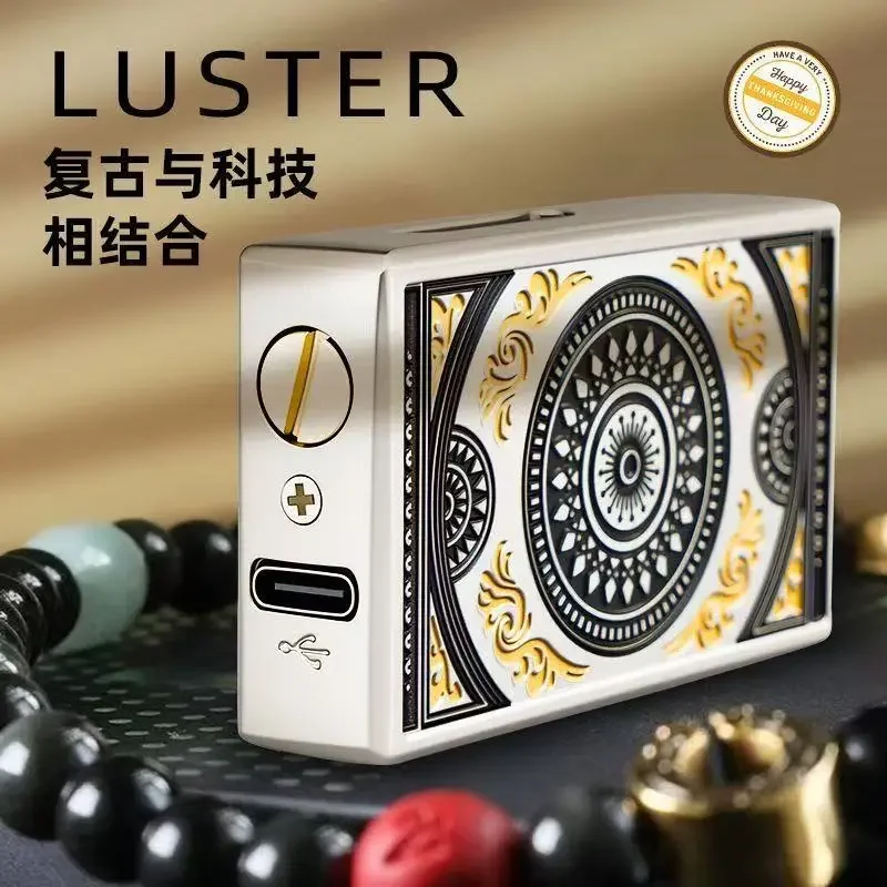 New Metal Loudspeaker Oil Lighter Smoking Accessories Voice Controlled Igniter Smoking Accessories Gift Nice Pattern