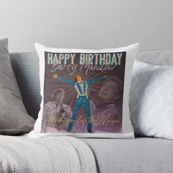 New Collection Of Manilow 016  Printing Throw Pillow Cover Fashion Home Throw Anime Decor Soft Pillows not include One Side