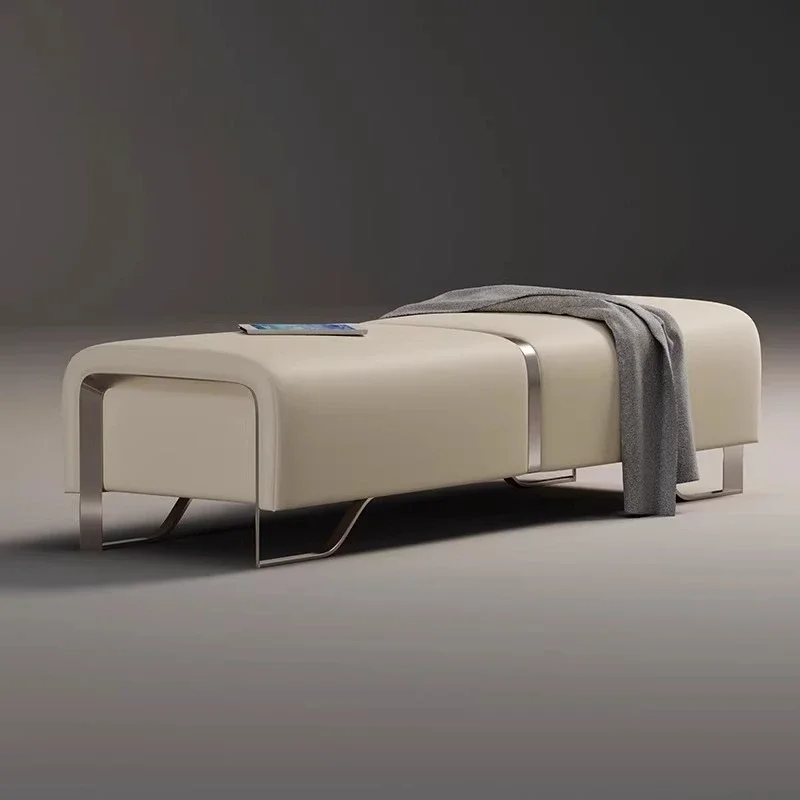 

Минималистичный кожаный прикроватный табурет для спальни, скамья для квартиры, гостиной