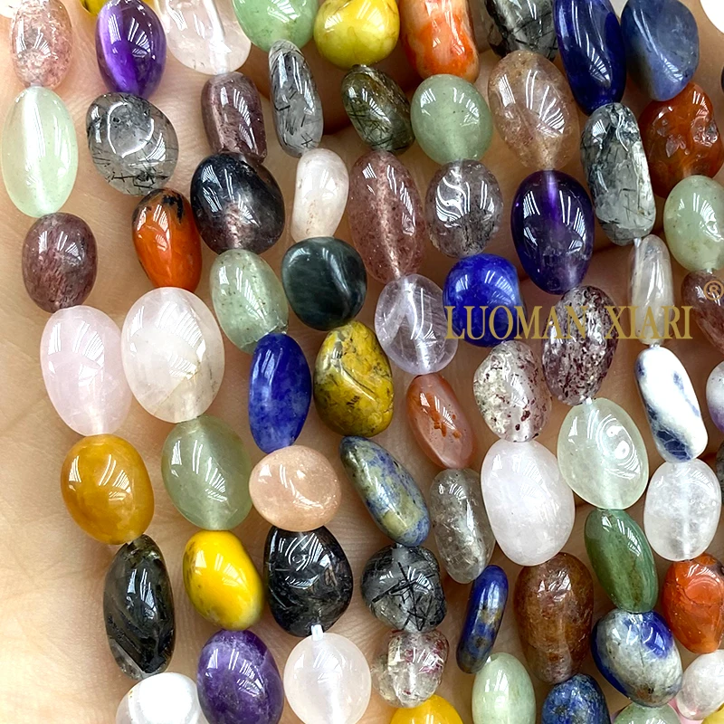 5-8mm Natural Stone Mix Colorful Irregular Crystal Loose Spacer Beads for Jewelry Making Diy Bracelet Charms Accessories 15''