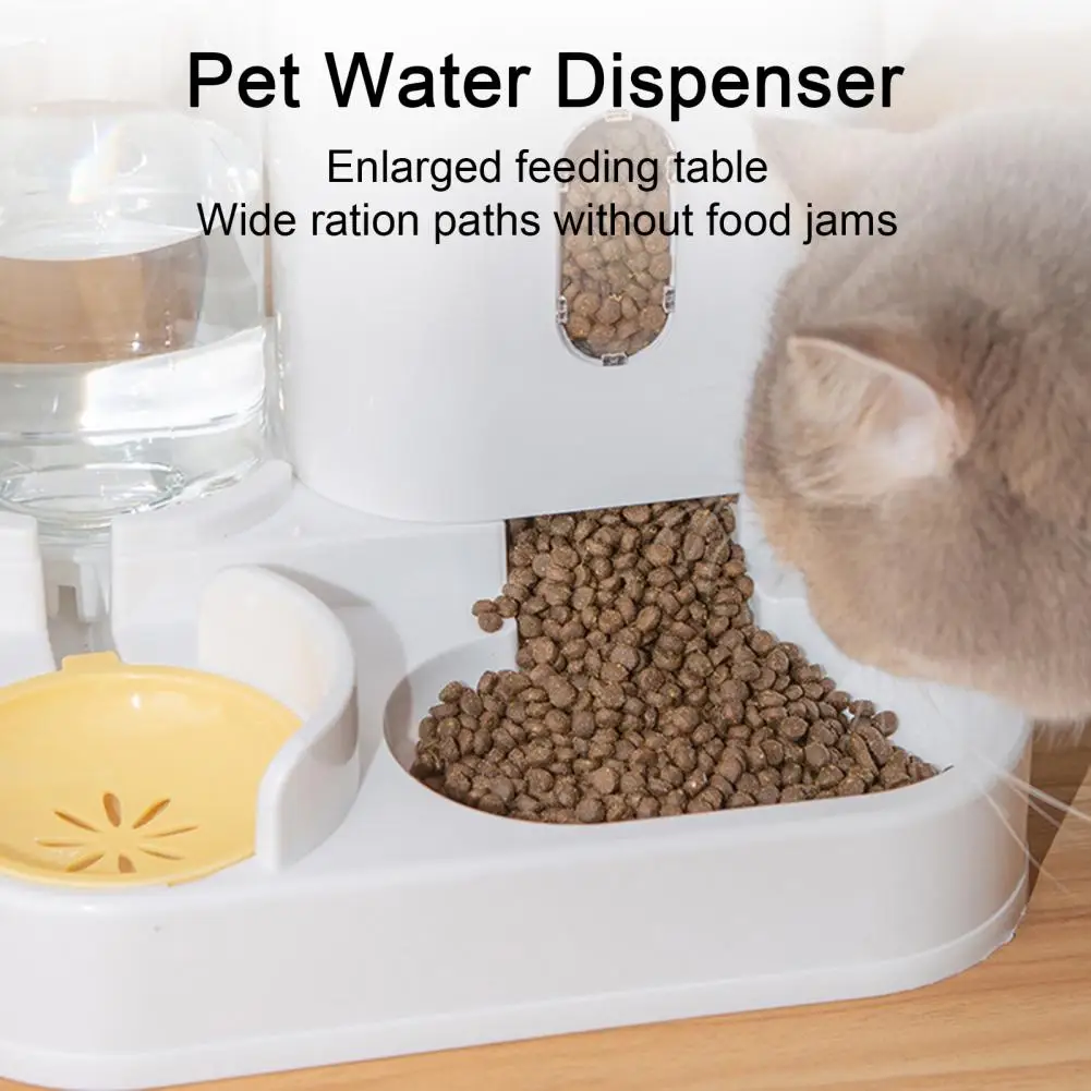 Pet Feeder Cat Automatic Feeding Water Bowl Large Capacity Visible Cat Water Bowl Pet Food Feeder Pet Supplies