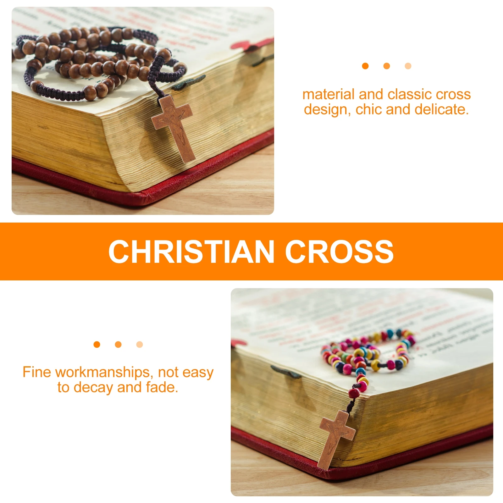

50 Pcs Wooden Cross Cross Wall Decor DIY Pendant Wooden Craft Home Office Cafe Bless Atmosphere Christian Gifts