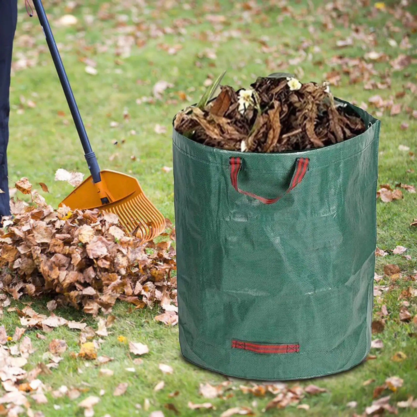 Garden Waste Bags Gardening Bags Heavy Duty with Handles Garden Leaf Waste Bags Leaf Trash Container Bags for Lawn Camping