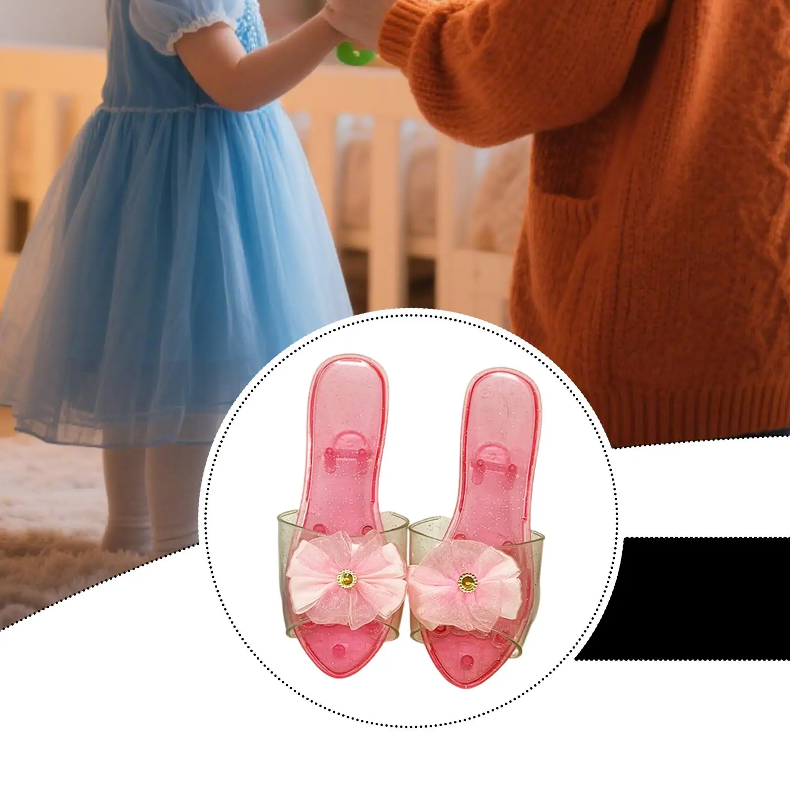 Jelly Sandals for Girls Cosplay Costume for Big Kids Dress up Princess Shoes
