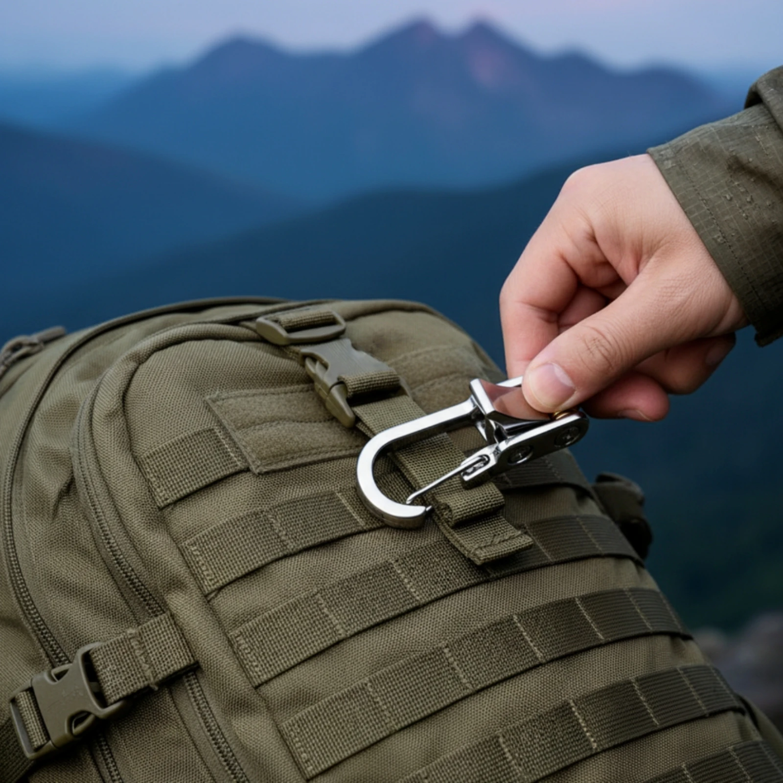 Carabiner with Quick-Release Lever Reusable Tie down Rope Tightener Rope Tightener Polished Hardware Lightweight for Campers