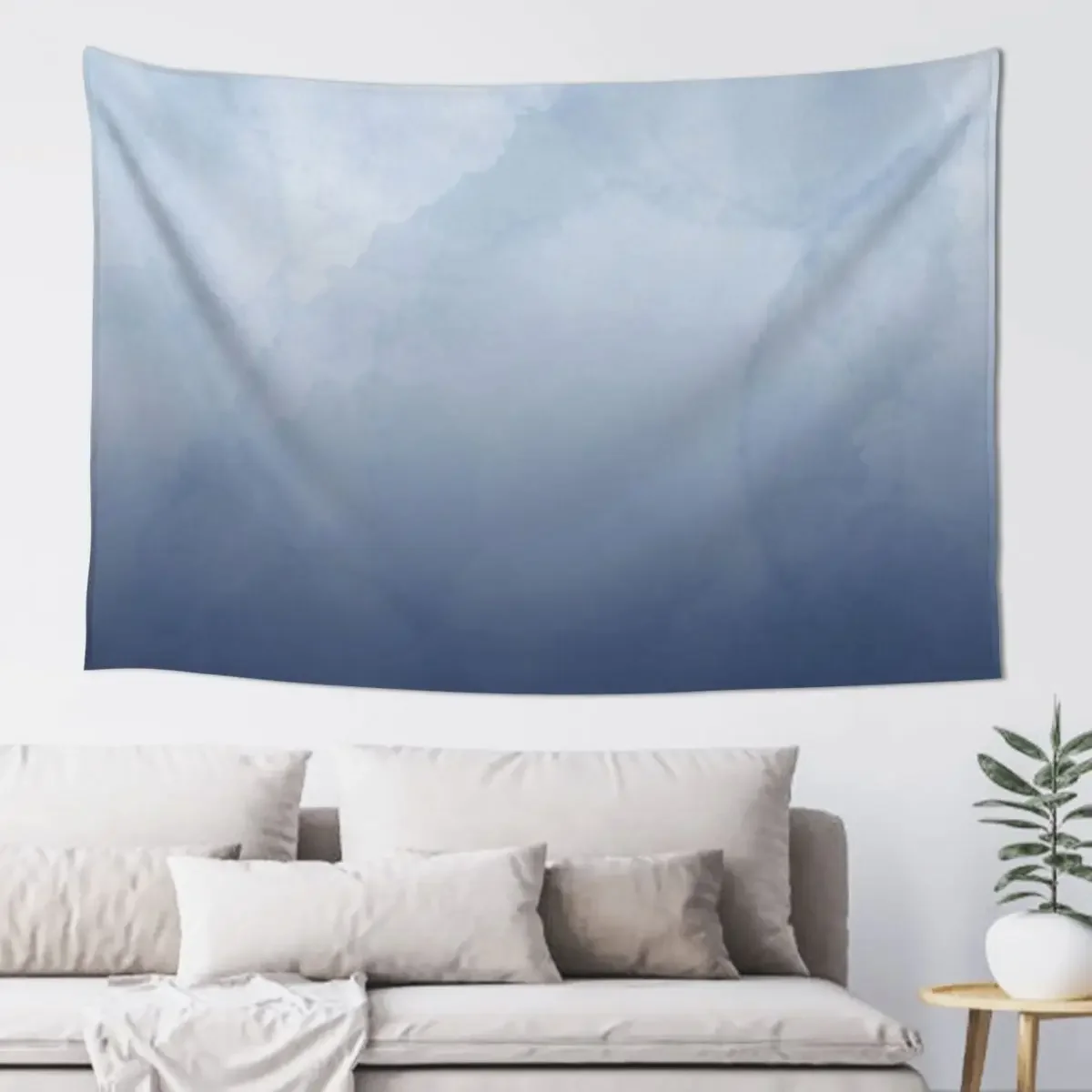 

Muted Blue - Abstract Watercolor Tapestry Wall Decoration Carpet On The Wall Wall Art Room Decoration Aesthetic Tapestry