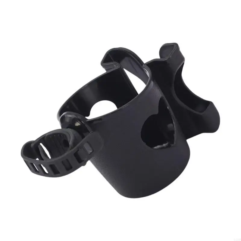 N1HB Multifunctional 2 In 1 Baby Strollers Cup Holder Bottle Storage Rack Phone Mount 360 Degree Rotate for Easy Outings