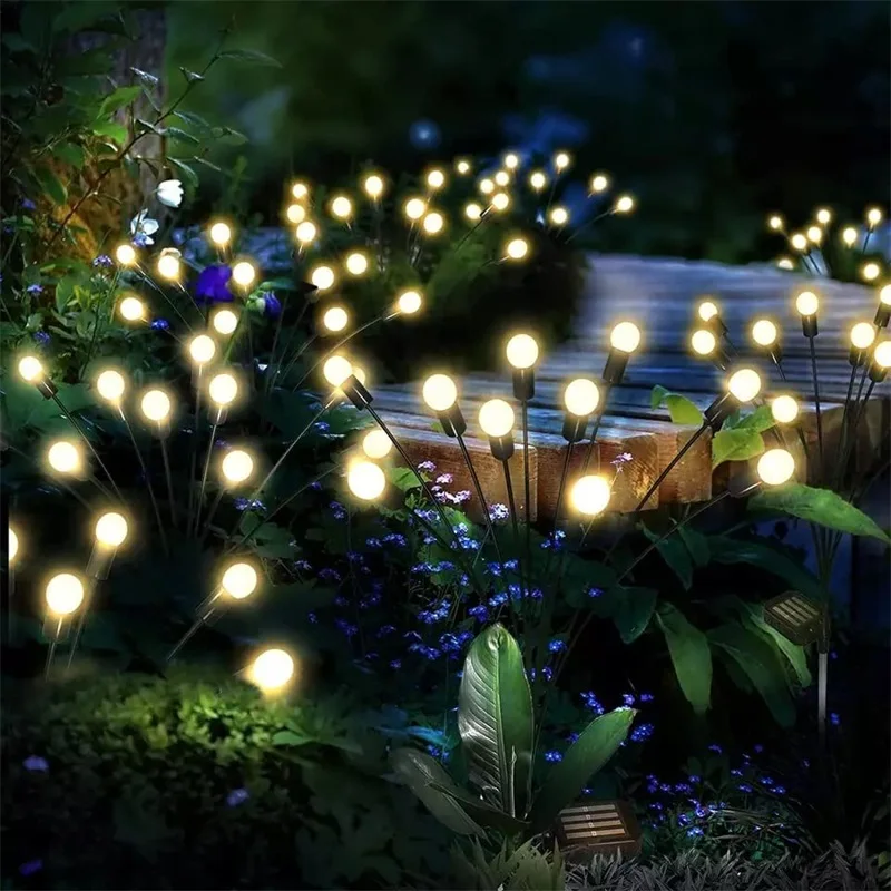 

Outdoor Solar LED Light Firefly Light Waterproof Garden Sunlight Powered Lawn Lamp Landscape Lights Garden Backyard Path Decor