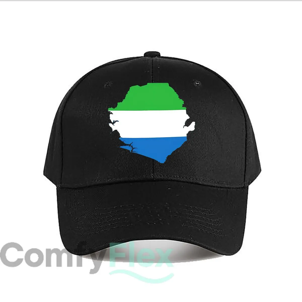 Flag Map of Sierra Leone Baseball Cap Fashion Outdoor Sports Sunhat Men Snapback Cap Women's
