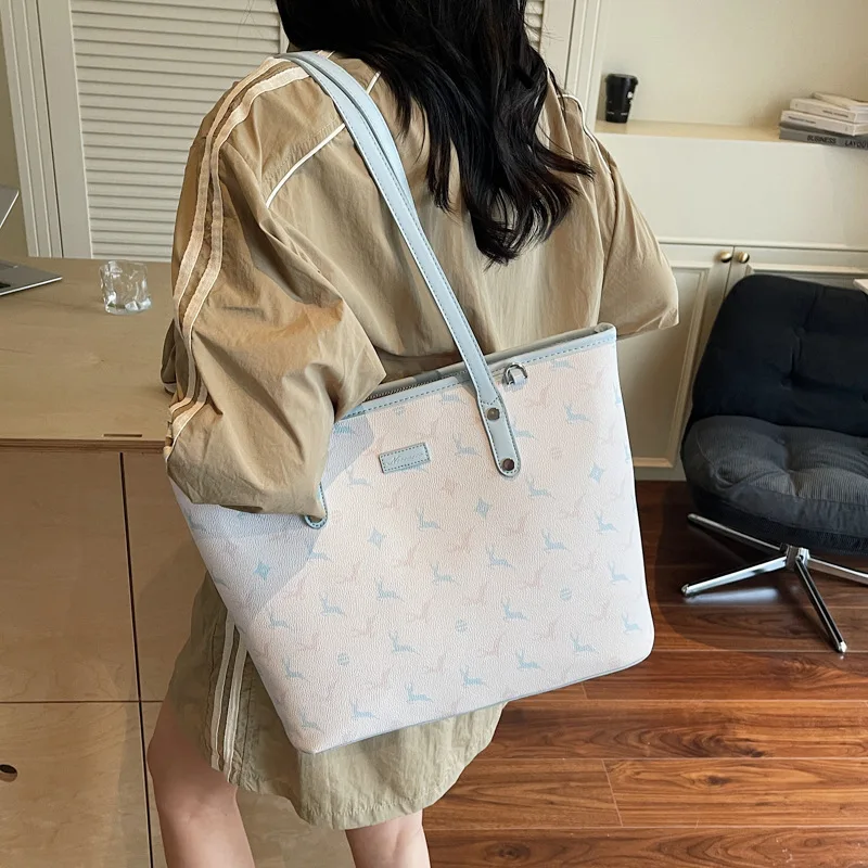

Women Shoulder Bags Large Capacity Waterproof College Student Tote Bags Pu Leather Travel Commuter Handbags