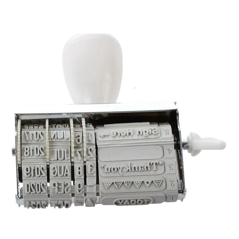 Carimbo de borracha DIY Palavras e Data, Roda Rolo, Papelaria, 2 PCs