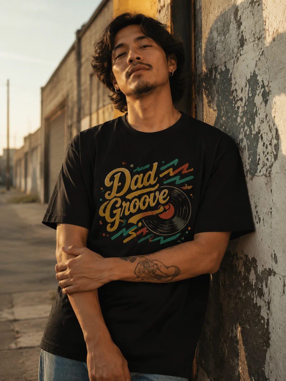 

Men Graphic T Shirt Short Sleeve Loose Fit 50% Cotton 50% Polyester Fabric Record Print Casual Summer Daily Vacation Gym