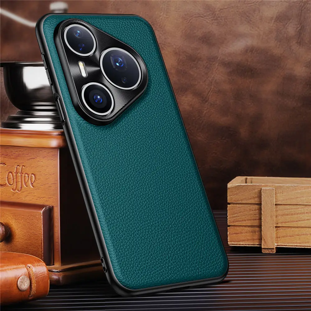 

Genuine Cowhide Leather Case for Huawei Pura 80Pro+ 80 Pro Business Back Cover