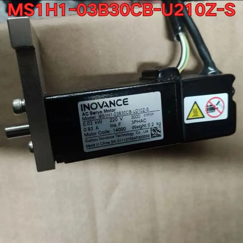 Second-hand disassembled servo motor MS1H1-03B30CB-U210Z-S function test is normal The latest quotation in 2026