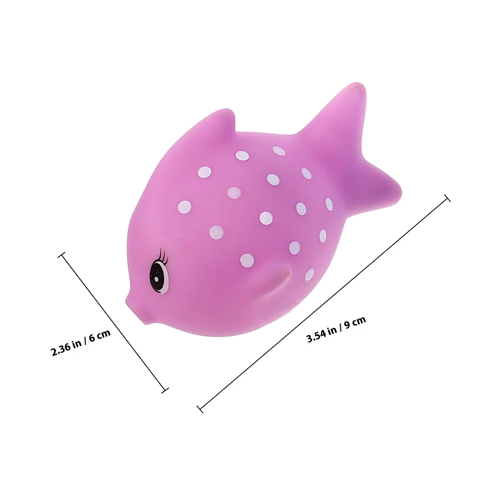 Set di 6 Pesci Galleggianti in Vinile per il Bagnetto dei Neonati, Colori Vivaci, Giocattoli Sonori Spremibili, Giochi da Bagno