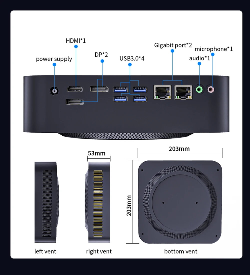 Mini PC de jeu 3A dédié, ordinateur de bureau, RTX4060, 8G, RTX4050, 6G, Intel Core i7, lecteur 13620H, 2 * DP, 1 * HD, WiFi 5, 6, bureau, maison