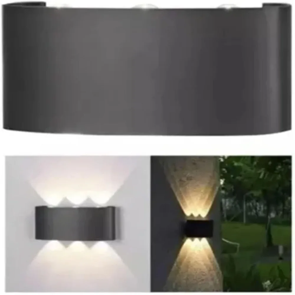 Aluminum Material Outdoor LED Wall Light 6W Power Black Color LED Patch Light AC100-260V Voltage 6 LEDs Garden Light Fixture