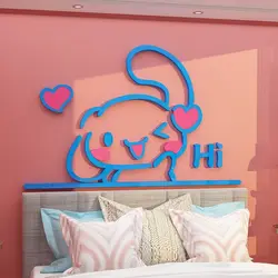 Sanrio Children's Room 3D Three-Dimensional Acrylic Sticker Cinnamoroll Cartoon Boy and Girl Bedroom Background Wall Decoration